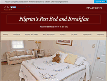 Tablet Screenshot of pilgrimsrestbnb.com